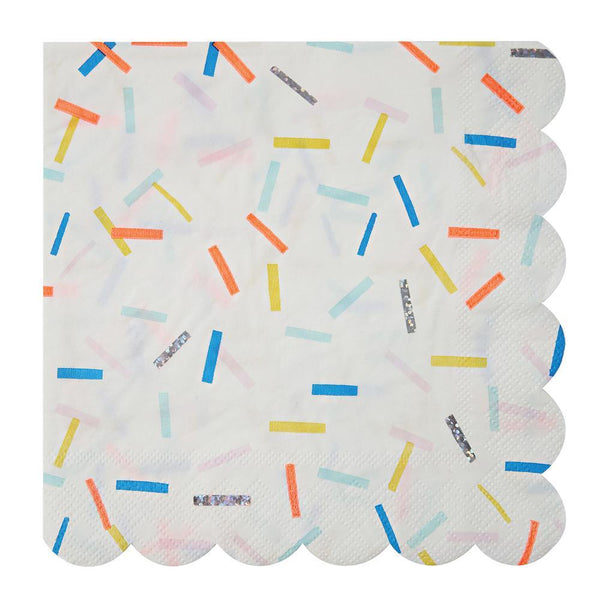 Serviettes en papier motif confettis - Solsken